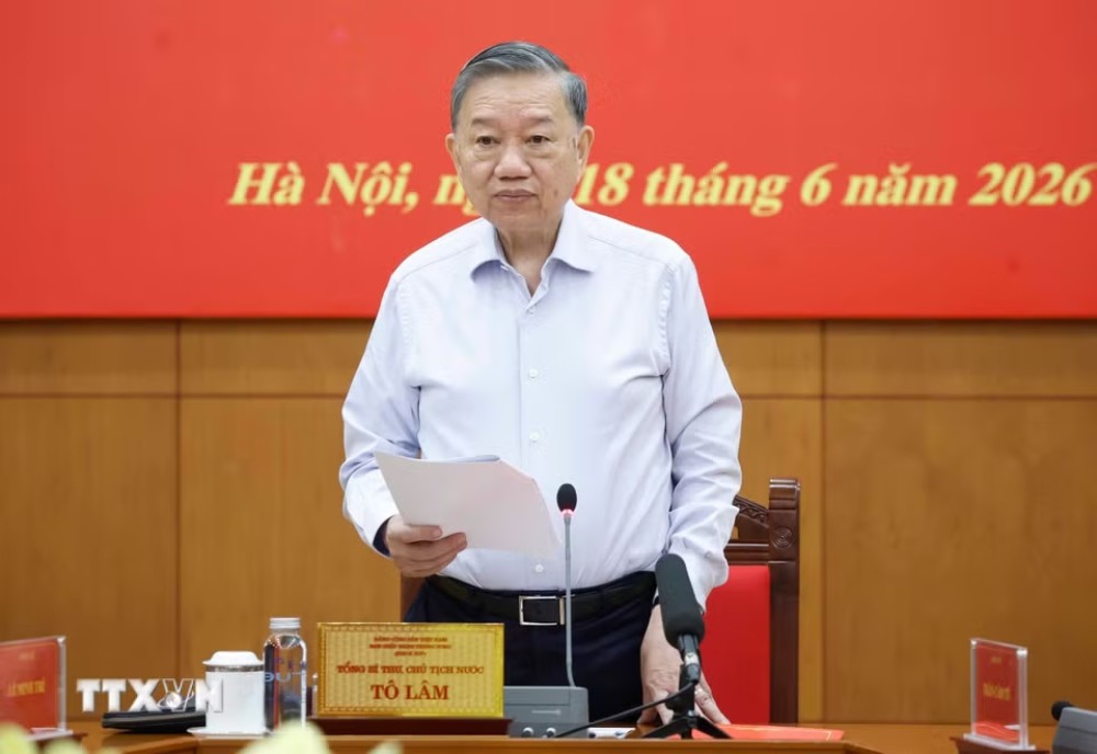 Tổng Bí thư, Chủ tịch nước Tô Lâm chủ trì phiên họp. Ảnh: TTXVN