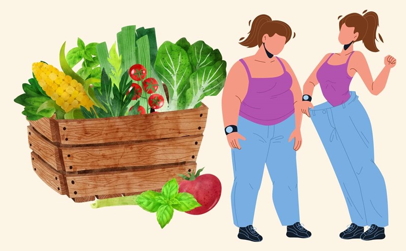 How to build a weight loss menu from green vegetables and fruits