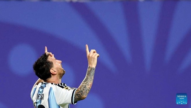 Superstar Messi. Photo: Xinhua