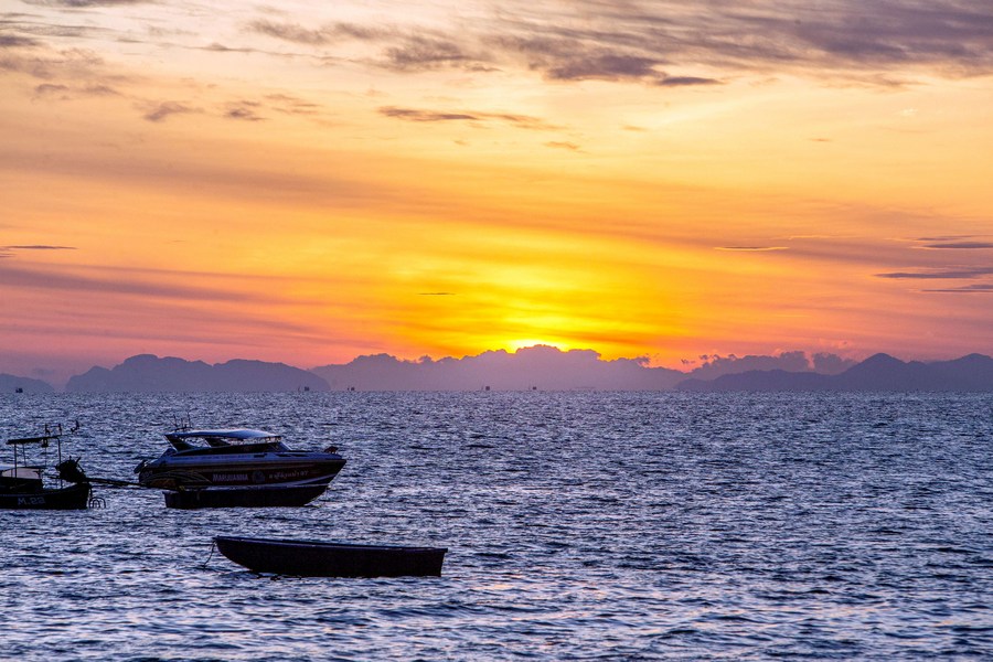 Scene at Phi Phi archipelago national park in Krabi, Thailand. Photo: Xinhua