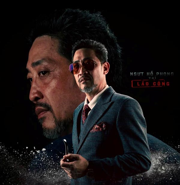 Character image of Lao Cong by Meritorious Artist Ho Phong in the movie "White Fire". Photo: Film producer