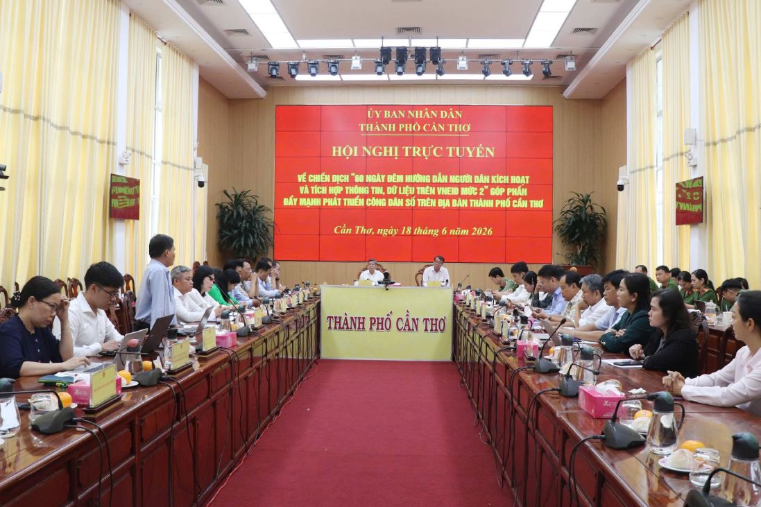 Quang cảnh Hội nghị trực tuyến. Ảnh: Nguyễn Hằng