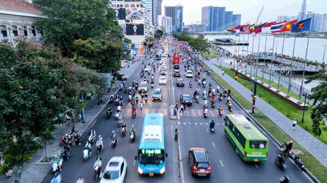 Ton Duc Thang street in the center of Ho Chi Minh City will be undergrounded. Photo: Anh Tu