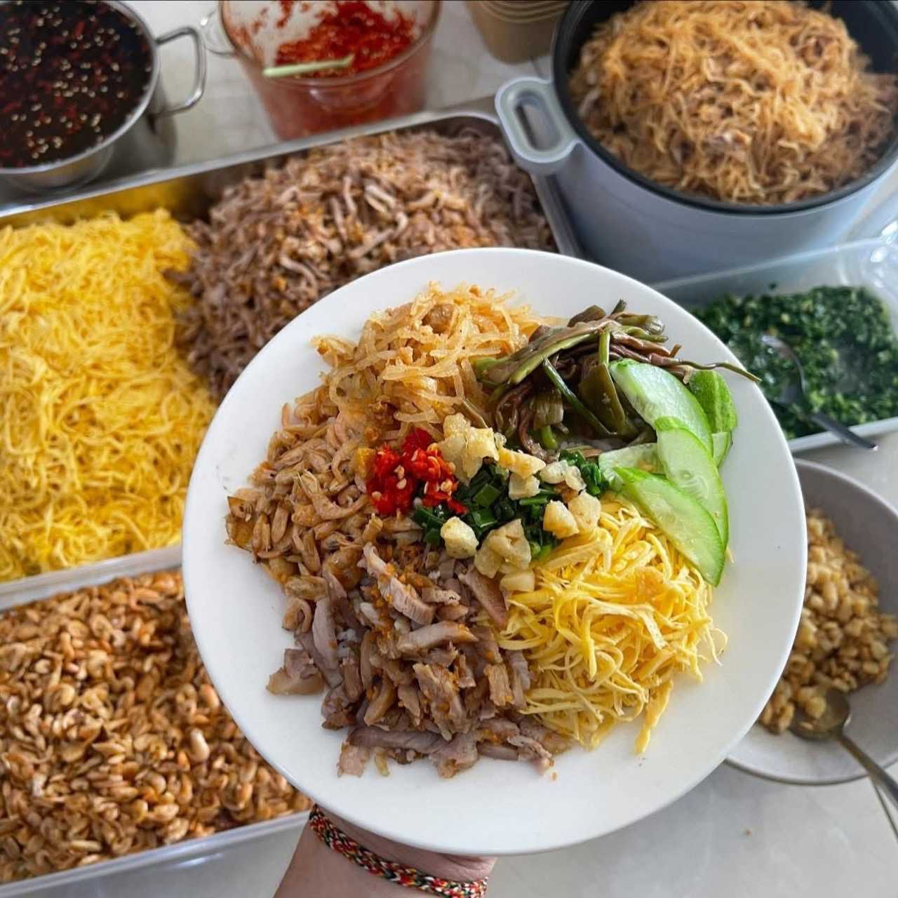 Một phần cơm tấm Tri Tôn. Ảnh: Nhân vật cung cấp.