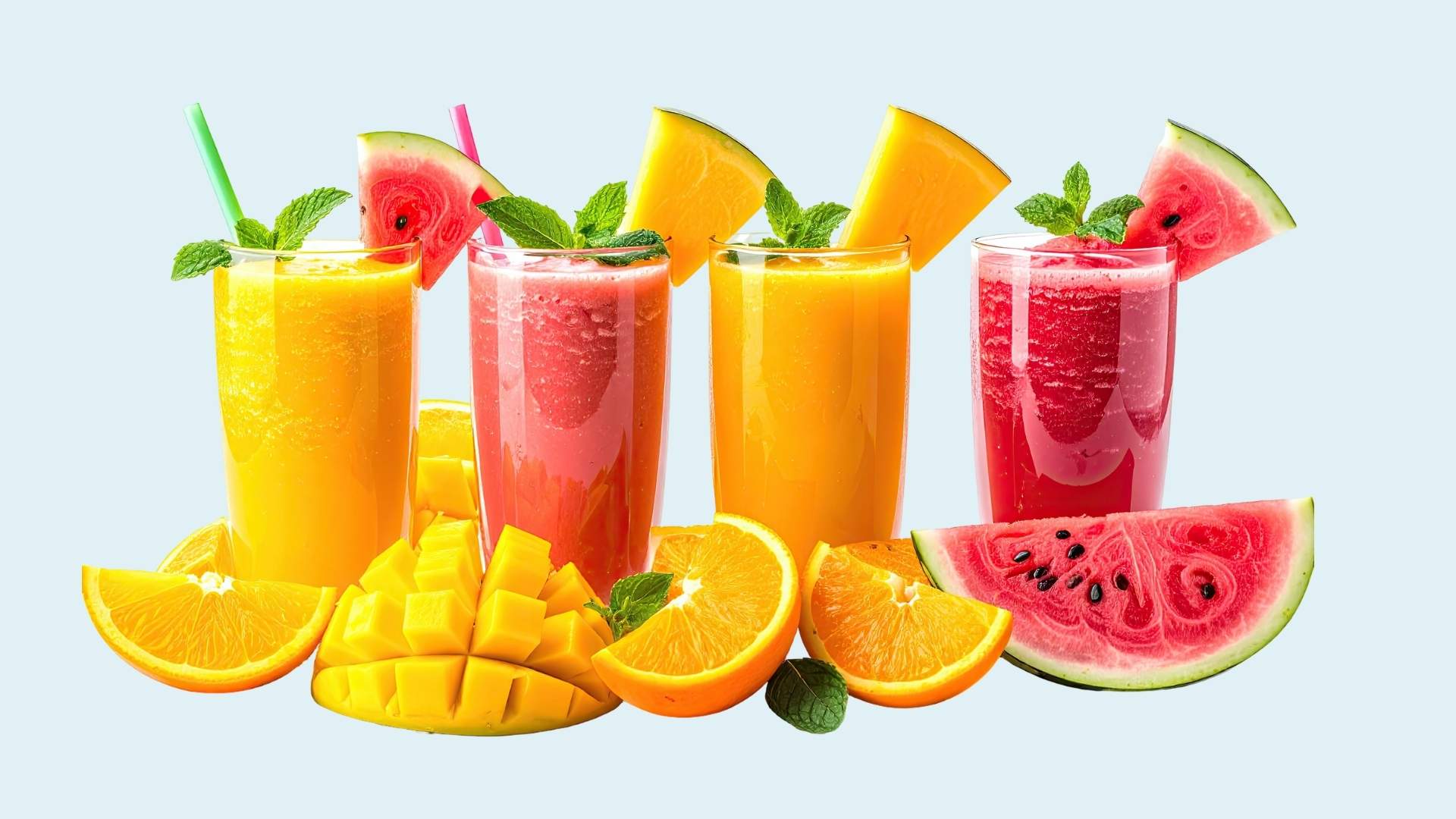 Des smoothies frais aident à se rafraîchir en été. Photo graphique: Hoàng Lộc