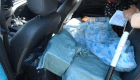 Catching a woman transporting a large quantity of smuggled firecrackers on a taxi. Photo: Quang Tri Traffic Police