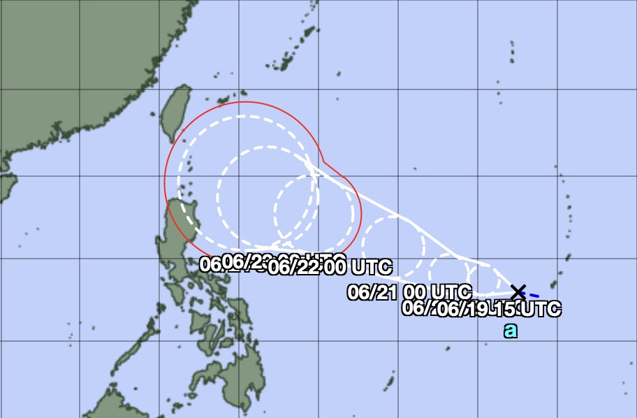 Prévision de la trajectoire de la nouvelle dépression tropicale. Photo: JMA