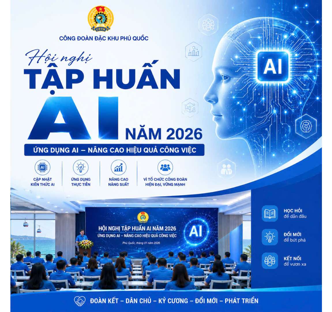 Sản phẩm thực hành của học viên Nguyễn Trung Kiên, Công đoàn đặc khu Phú Quốc. Ảnh: Học viên cung cấp