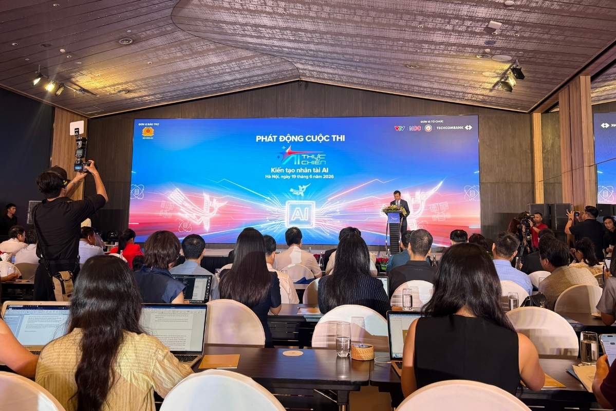 Toàn cảnh Lễ phát động cuộc thi “AI Thực chiến” 2026. Ảnh: Linh Đan