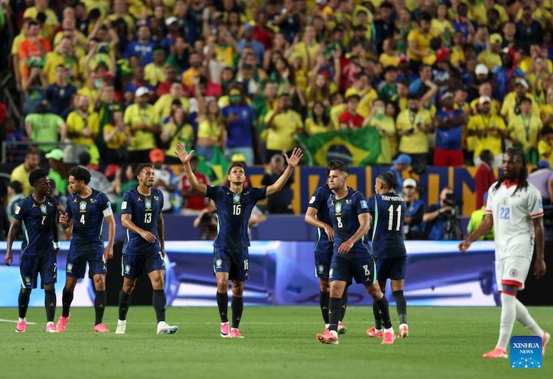 Tuyển Brazil giành chiến thắng thuyết phục. Ảnh: Xinhua