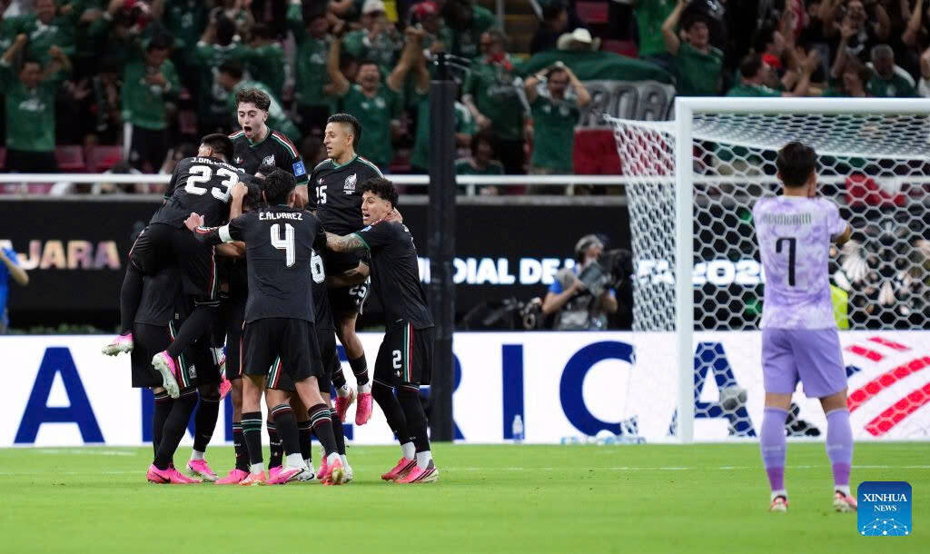 La selección de México ya tiene un billete para la fase eliminatoria de la Copa Mundial de 2026. Foto: Xinhua