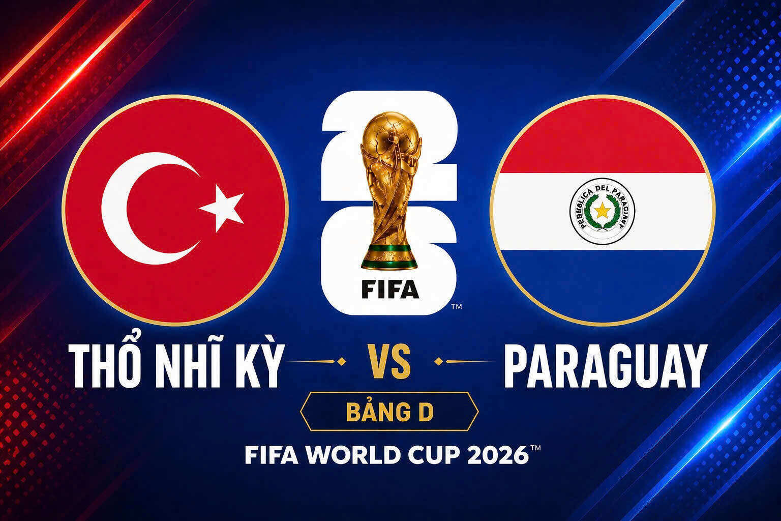 Predict football scores between Türkiye and Paraguay at World Cup 2026. Graphics: Dieu Anh