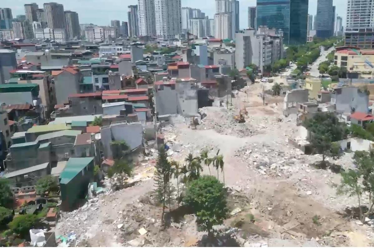 Cau Giay Ward completes site clearance for Ring Road 2.5 project ahead of schedule. Photo: Thien Nhan