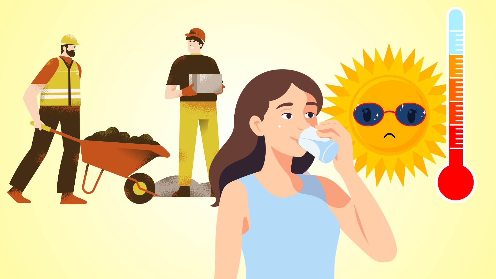 3 types of herbal drinks to help cool down when working in hot sunny weather.