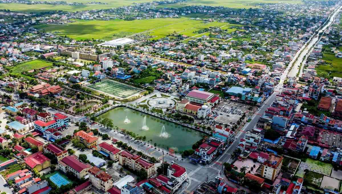 Adjusting the project of Building infrastructure for Hoanh Lo Nam concentrated residential area, Giao Thuy commune, Ninh Binh province. Photo: Ha Vi