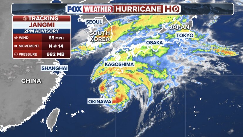 Typhoon Jangmi. Photo: Fox Weather