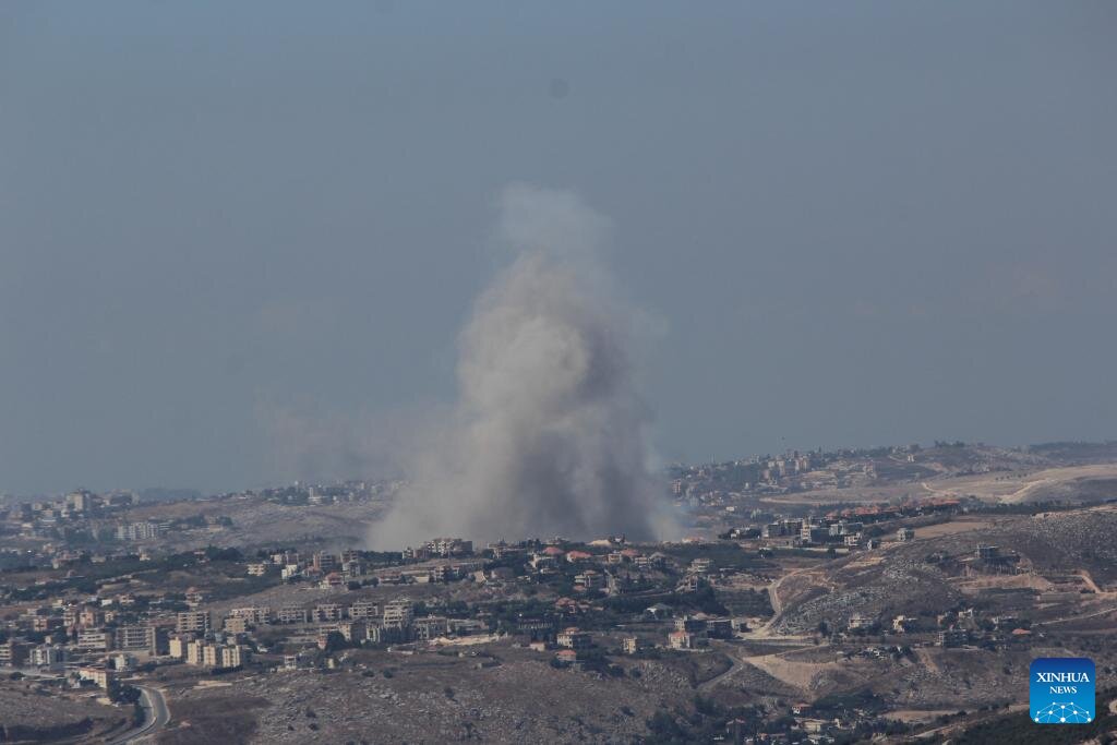 An Israeli attack targeting Lebanon. Photo: Xinhua