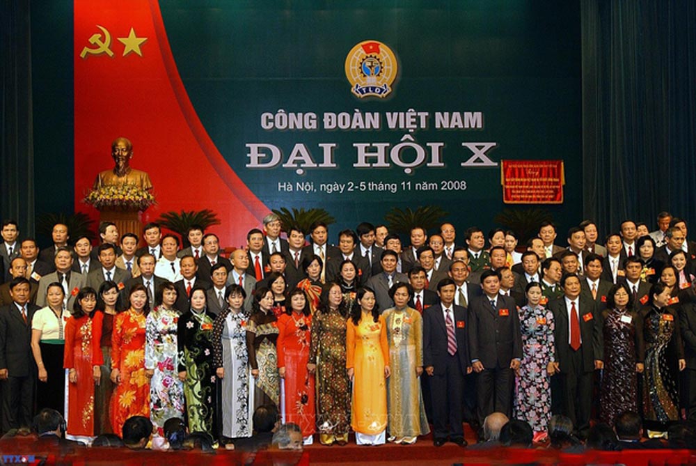 Ban Chấp hành Tổng Liên đoàn Lao động Việt Nam khóa X. Ảnh: TTXVN