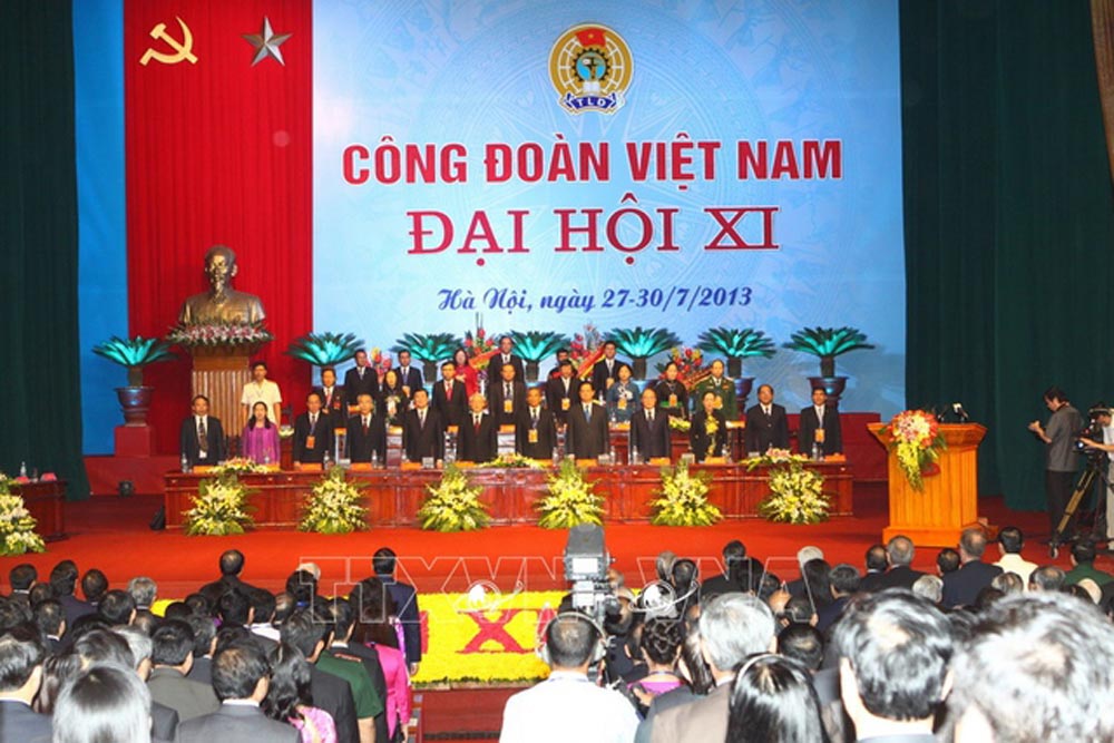 Lễ khai mạc Đại hội Công đoàn Việt Nam lần thứ XI. Ảnh: TTXVN