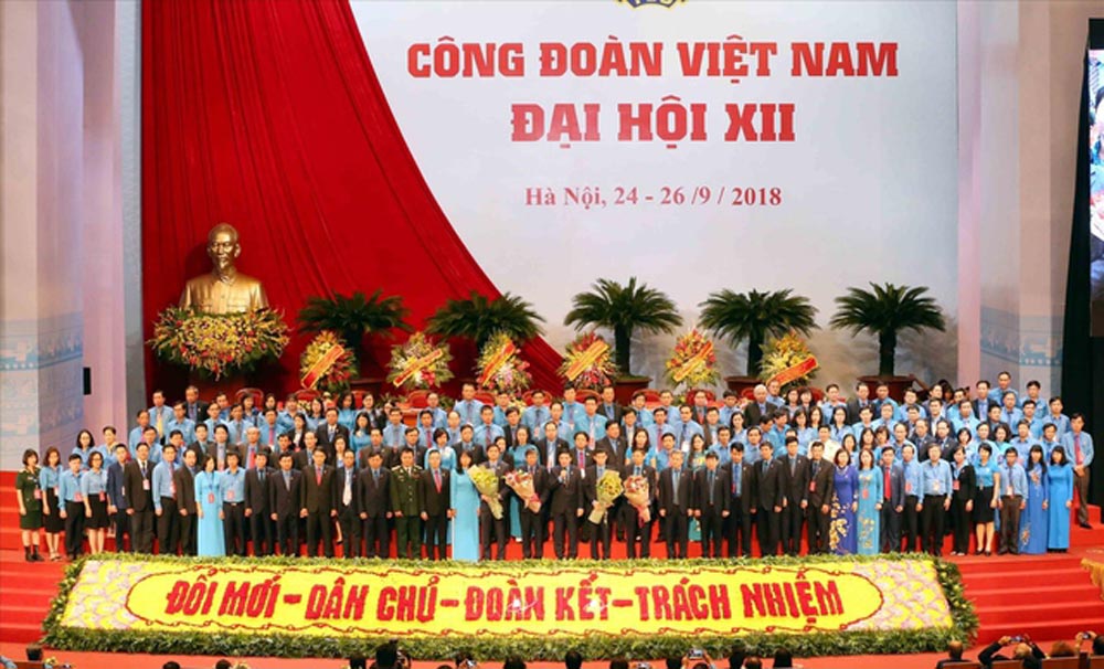 Đại hội lần thứ XII Công đoàn Việt Nam. Ảnh: ĐÌNH HẢI