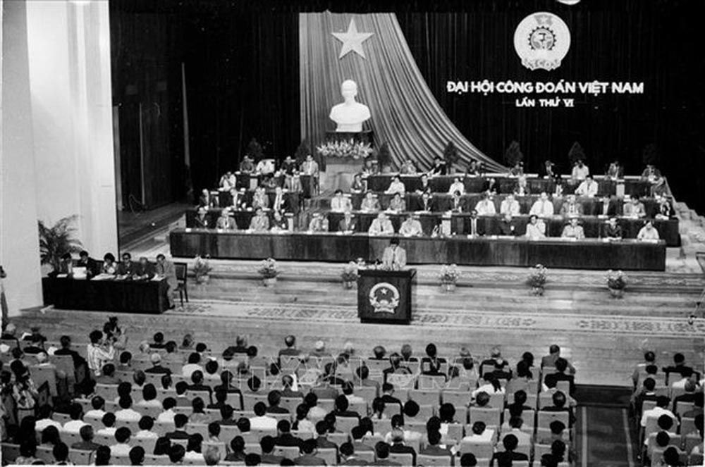 Lễ khai mạc Đại hội Công đoàn toàn quốc lần thứ VI. Ảnh: TTXVN