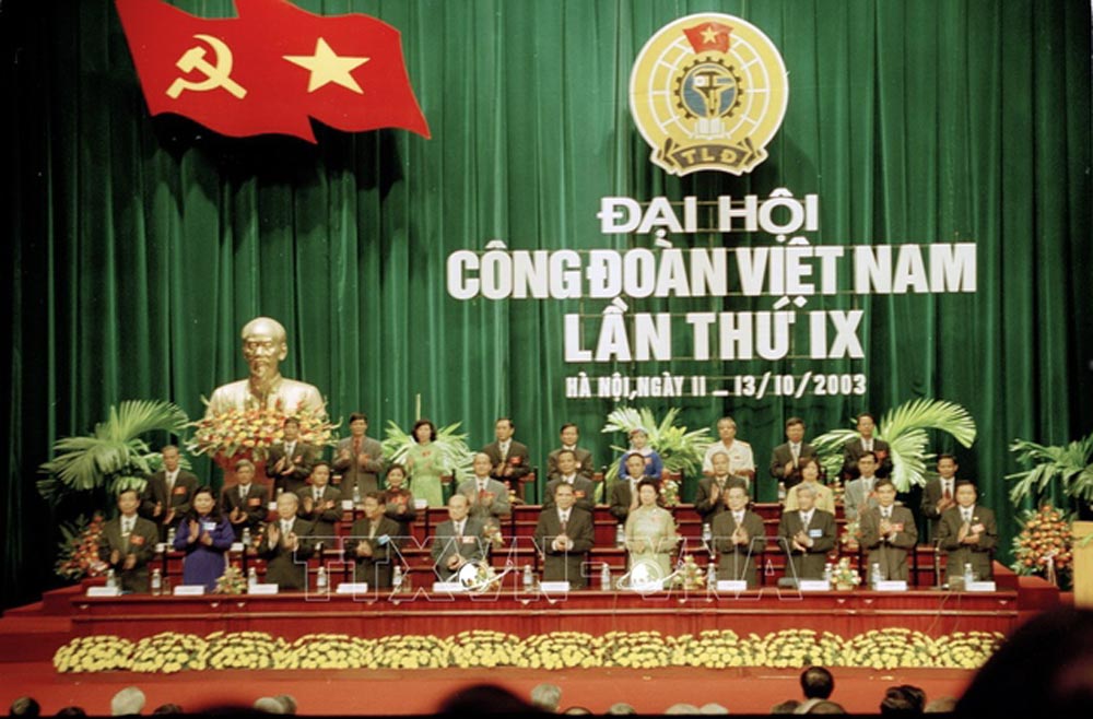 Đại hội Công đoàn Việt Nam lần thứ IX. Ảnh: TTXVN