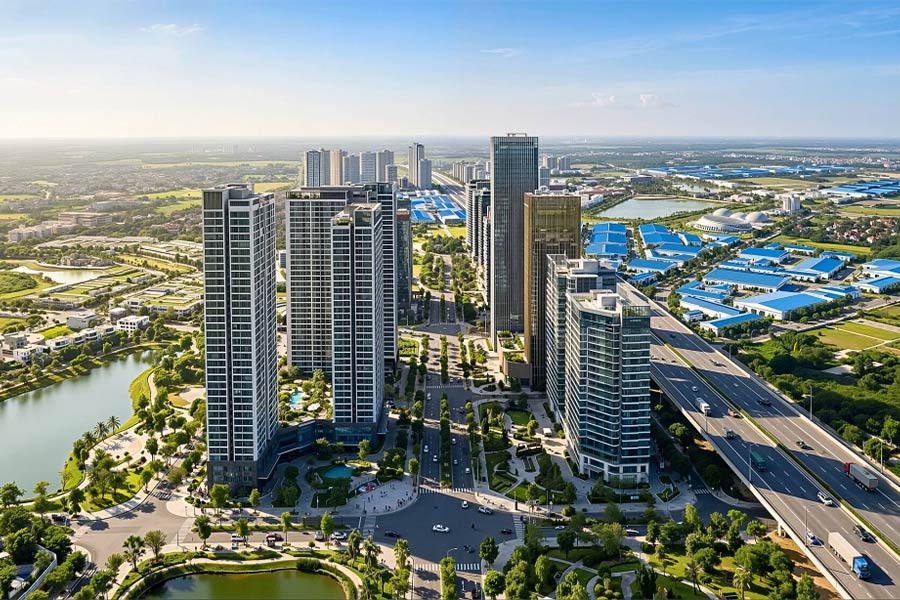 Perspective of the multi-purpose urban area in Thu Lam and Dong Anh communes. Photo: CĐT