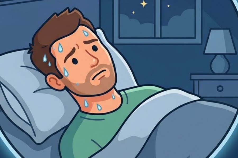Common causes of night sweats in men. Graphics: Thien Nhan