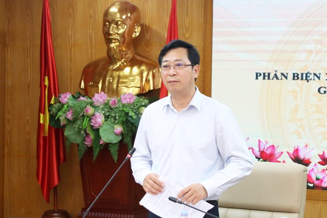Vice Chairman of the Central Committee of the Vietnam Fatherland Front Cao Xuan Thao speaks. Photo: VFF