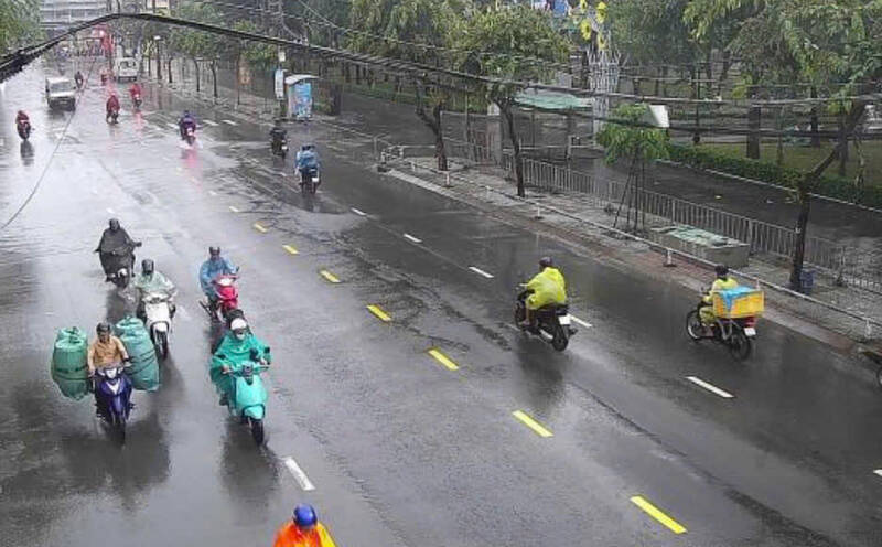 Mưa dông xuất hiện ở TPHCM chiều 2.6. Ảnh: UDI Maps