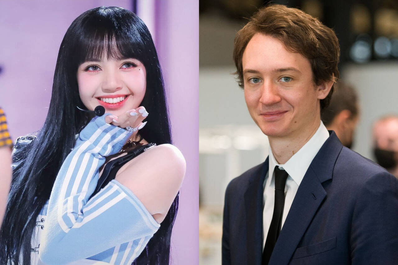 Lisa (Blackpink) and Frédéric Arnault. Photo: Lotte