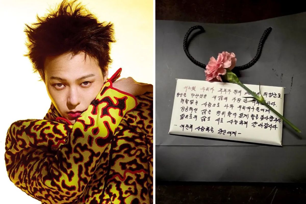 G-Dragon shares a letter from his father to his mother on the occasion of their 40th wedding anniversary. Photo: Lotte