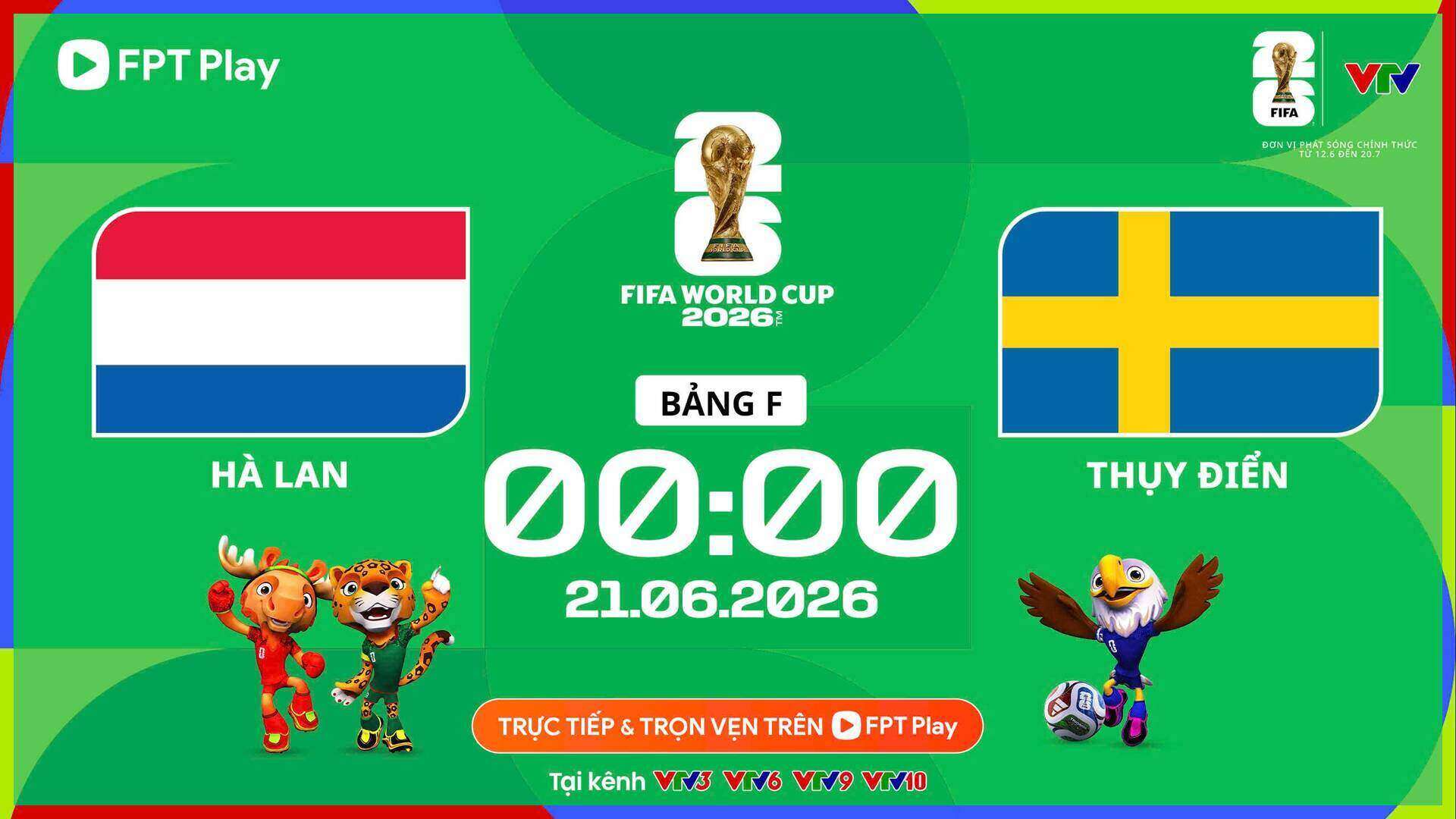 2026년 월드컵 네덜란드 대 스웨덴 축구 해설. 사진: FPT Play