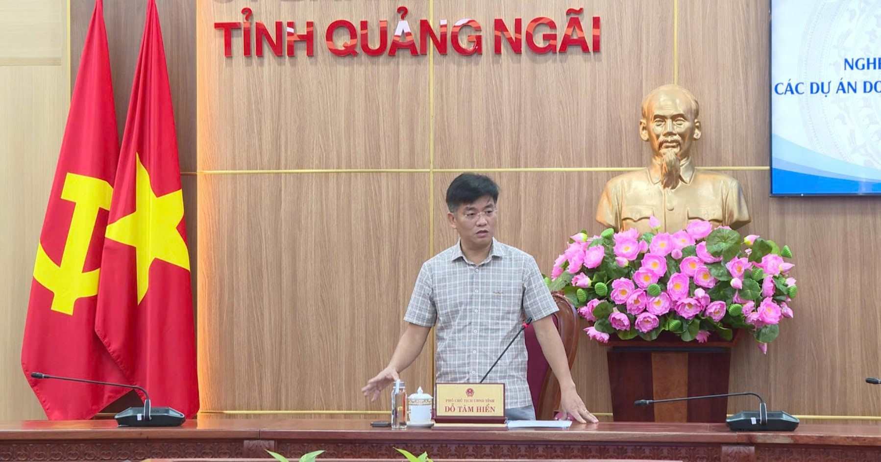 Ông Đỗ Tâm Hiển yêu cầu bắt buộc phải thông tuyến dự án Đường Chu Văn An và Khu dân cư (đoạn từ đường Hai Bà Trưng đến đường Ngô Sỹ Liên) trong năm 2026. Ảnh: Tăng Thư