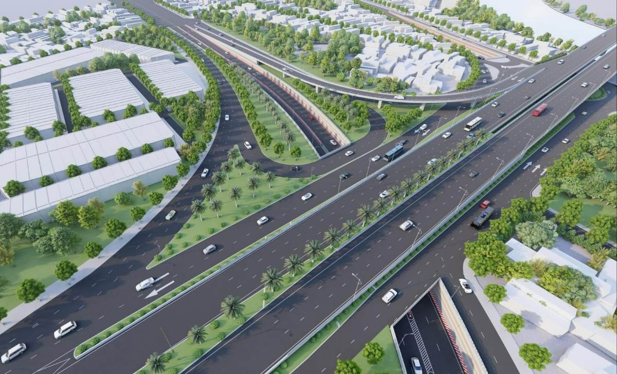 Perspective of the investment project to build the road connecting QL 5-QL10. Photo: Hai Phong City