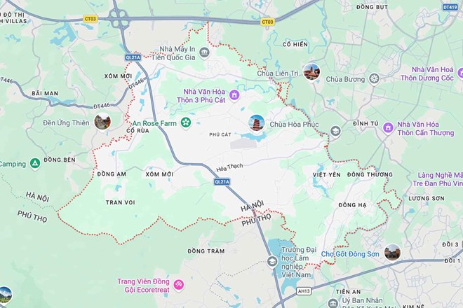 Phu Cat commune is looking for the owner of land plot No. 63, map sheet No. 03. Photo: Google Maps