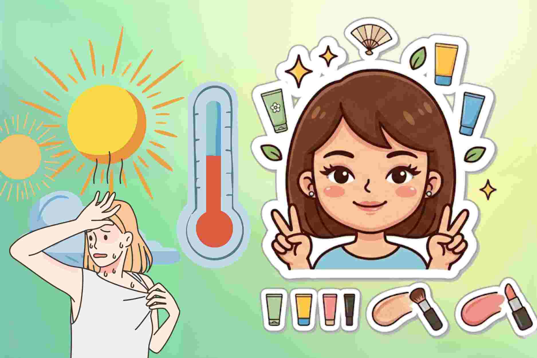 Beauty and makeup tips in hot summer