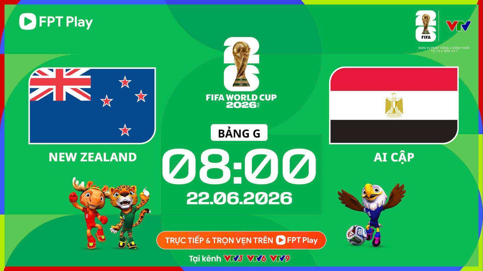 Prédiction du match de football Nouvelle-Zélande vs Égypte à la Coupe du Monde 2026. Photo: FPT Play