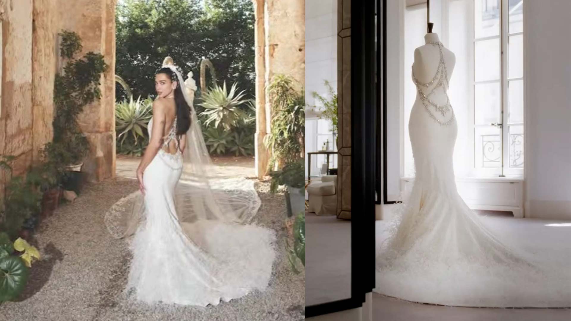 Dua Lipa shares images of a romantic wedding in Italy. Photo cut from video