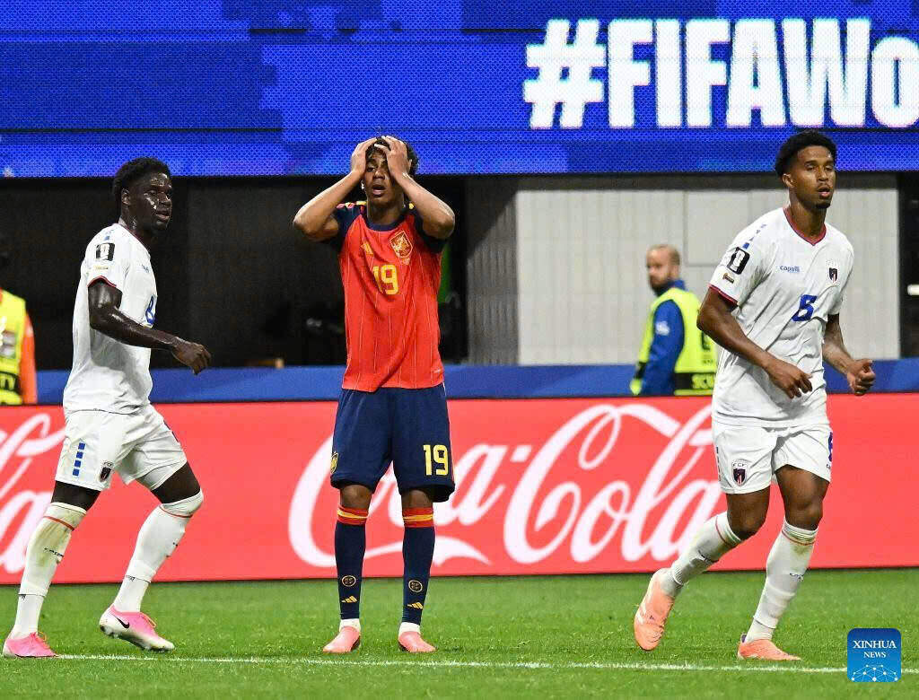 The Spanish team drew disappointingly with Cabo Verde in the opening match of the 2026 World Cup. Photo: Xinhua