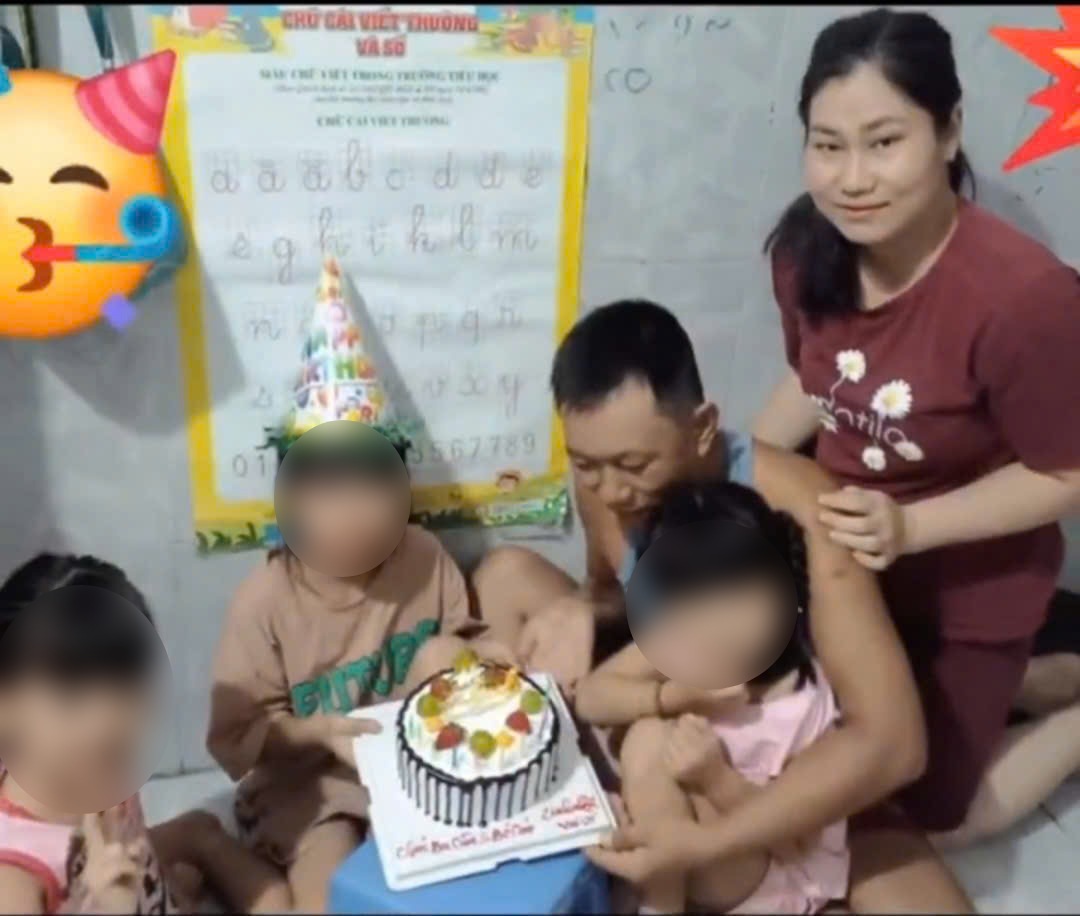 Hiện tại, chị Diệu là trụ cột trong gia đình 5 người khi chồng chị không may bị tai nạn lao động. Ảnh: Nhân vật cung cấp
