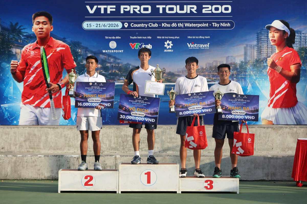 Pham La Hoang Anh won the VTF Pro Tour 200 men's singles championship in 2026. Photo: VTF