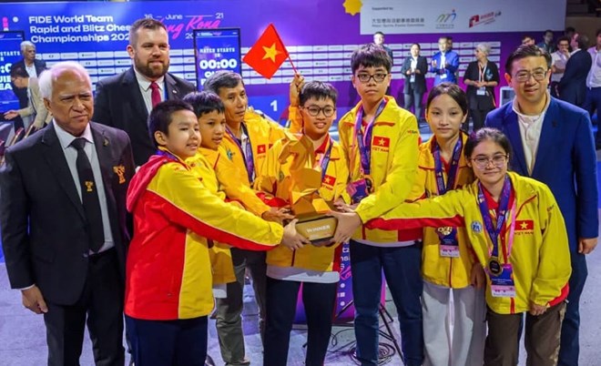 Cờ vua Việt Nam vô địch đồng đội giải cúp nghiệp dư thế giới 2026