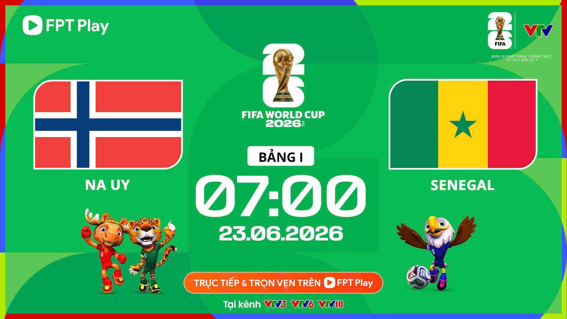 Football commentary on Norway vs Senegal at World Cup 2026. Photo: FPT Play