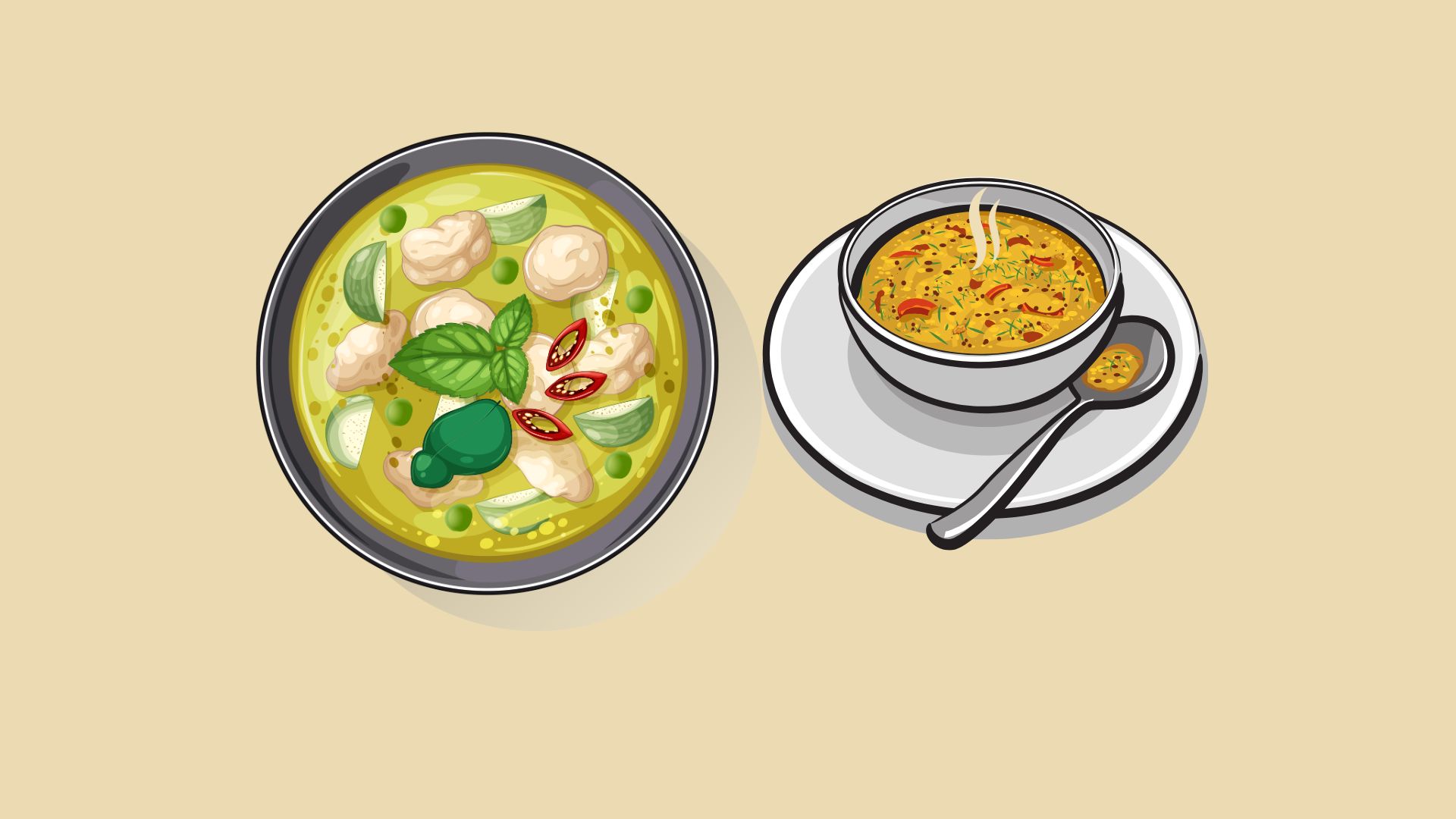 Summer cooling soup dishes. Graphic photo: Hoang Loc