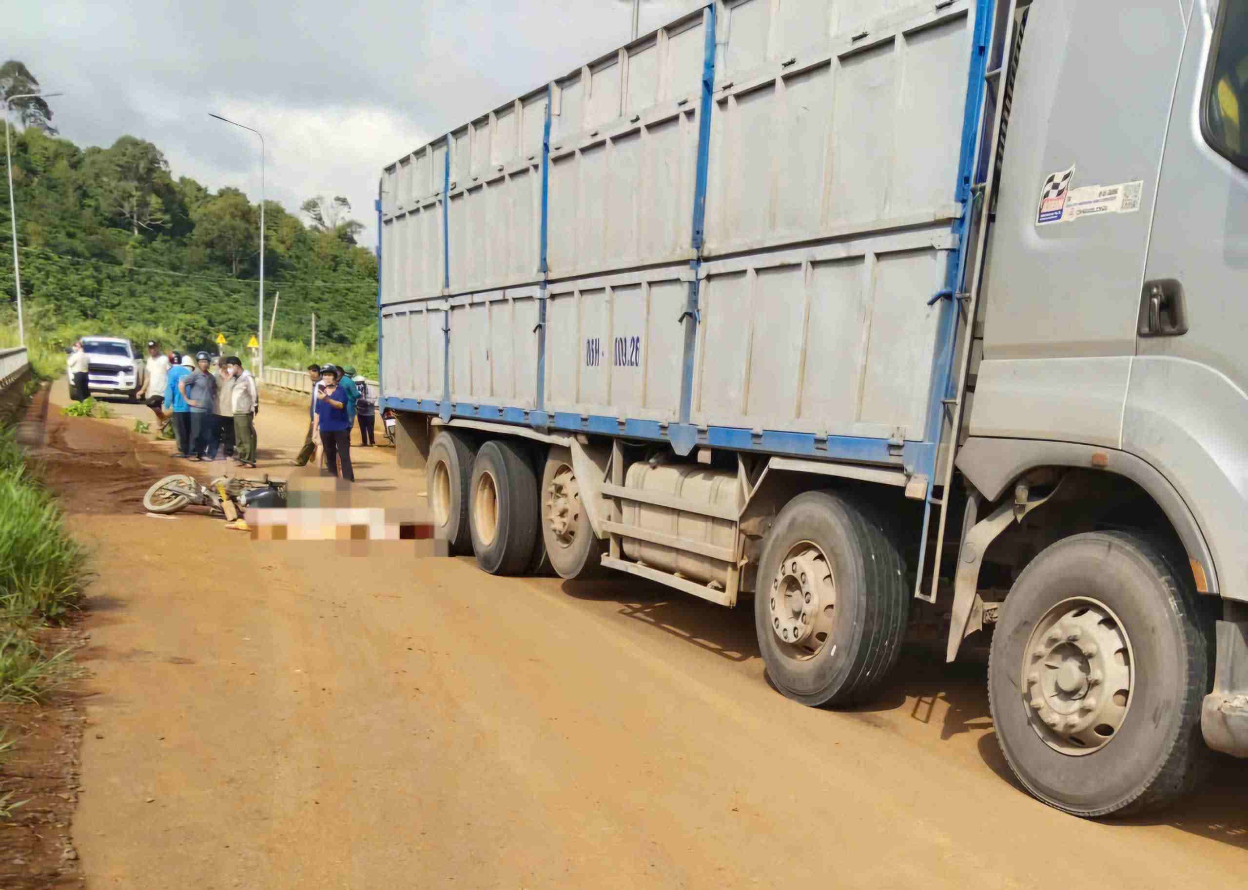 Scene of the traffic accident. Photo: Hai Duong