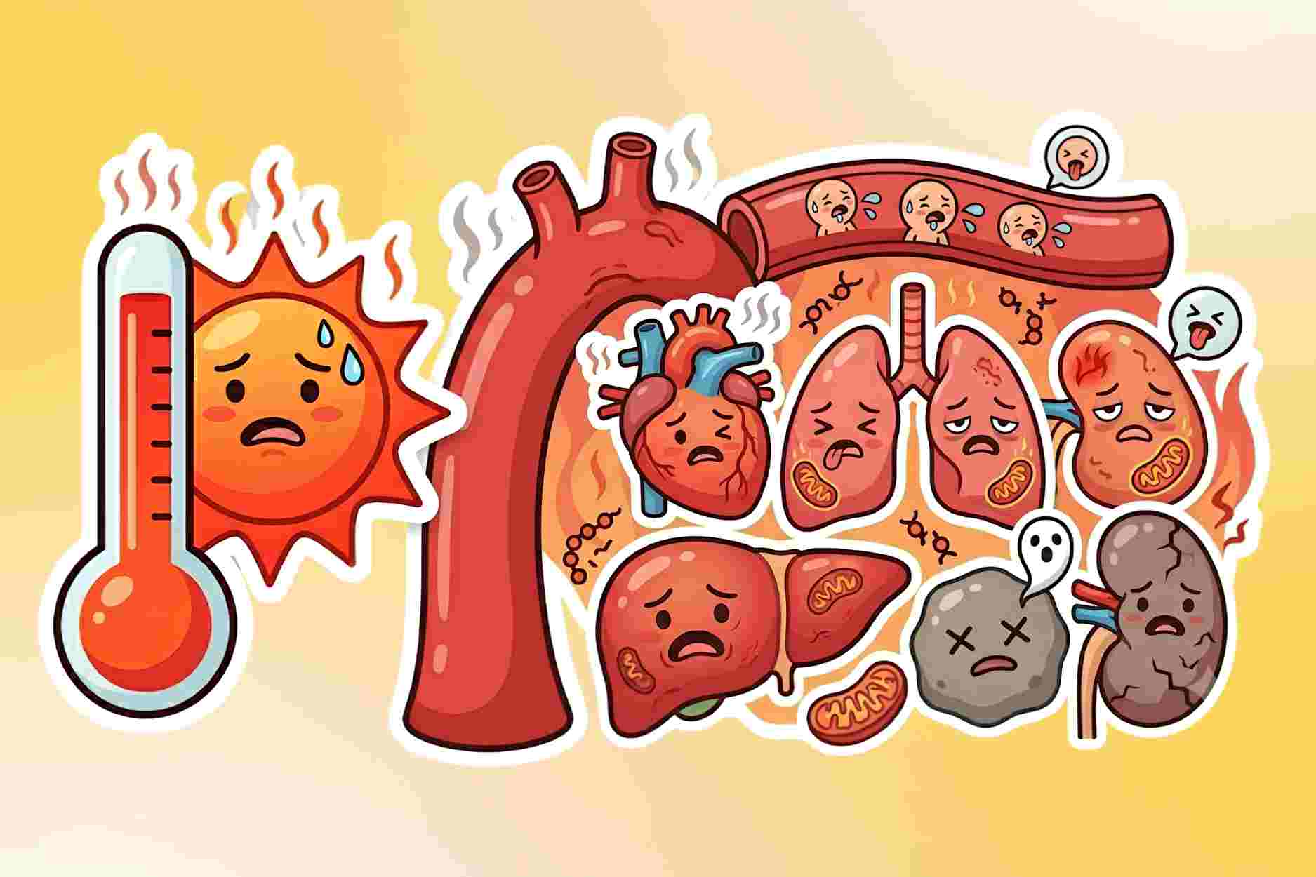 Comment la chaleur extrême endommage les organes internes.