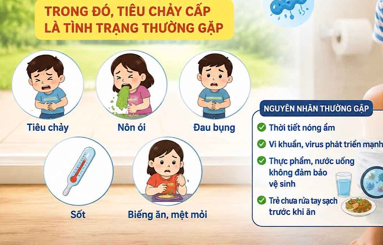 어린이는 여름철에 설사를 하기 쉽습니다. 그래픽: 흐우롱