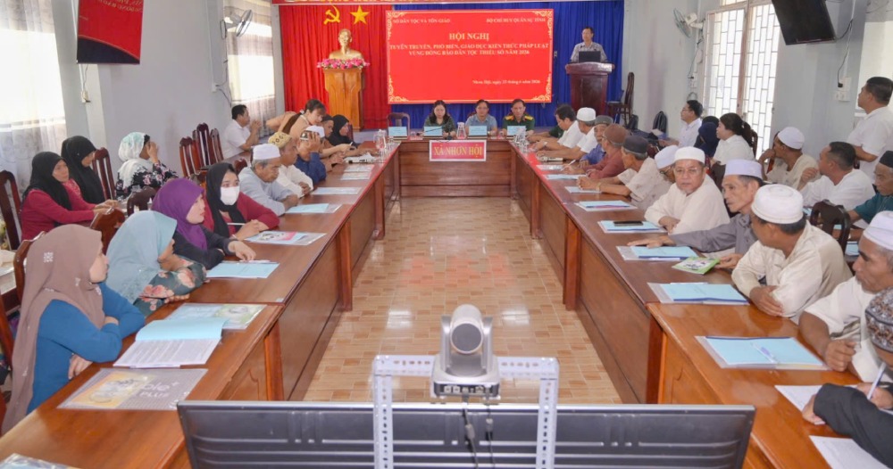 Training class, propaganda, dissemination, and education of legal knowledge in ethnic minority areas in 2026. Photo: Phuong Vu