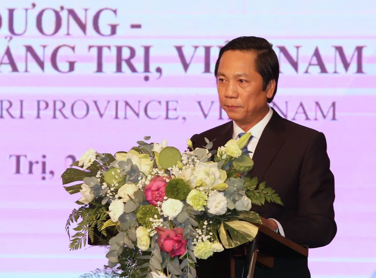 Phó Chủ tịch UBND tỉnh Quảng Trị Hoàng Nam phát biểu tại buổi khai mạc. Ảnh: Văn Thanh